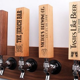 Beer tap handles: custom chalkboard beer tap handles